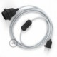 SnakeBis cableado con portalámpara cable textil Blanco Glitter RL01