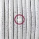 SnakeBis cableado con portalámpara cable textil Blanco Glitter RL01