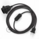 SnakeBis cableado con portalámpara cable textil Gris Glitter RL03