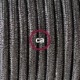 SnakeBis cableado con portalámpara cable textil Gris Glitter RL03