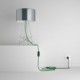 SnakeBis cableado con portalámpara cable textil Verde Glitter RL06