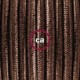 SnakeBis cableado con portalámpara cable textil Marrón Glitter RL13