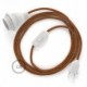 SnakeBis cableado con portalámpara cable textil Cobre Glitter RL22