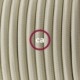 SnakeBis cableado con portalámpara cable textil Marfil en tejido Efecto Seda RM00