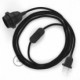SnakeBis cableado con portalámpara cable textil Negro en tejido Efecto Seda RM04