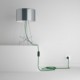 SnakeBis cableado con portalámpara cable textil Verde en tejido Efecto Seda RM06