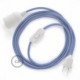 SnakeBis cableado con portalámpara cable textil Lila en tejido Efecto Seda RM07