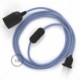 SnakeBis cableado con portalámpara cable textil Lila en tejido Efecto Seda RM07