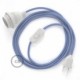 SnakeBis cableado con portalámpara cable textil Lila en tejido Efecto Seda RM07
