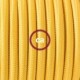 SnakeBis cableado con portalámpara cable textil Amarillo en tejido Efecto Seda RM10