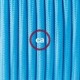 SnakeBis cableado con portalámpara cable textil Turquesa en tejido Efecto Seda RM11