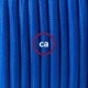 SnakeBis cableado con portalámpara cable textil Azul en tejido Efecto Seda RM12