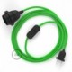 SnakeBis cableado con portalámpara cable textil Verde Lima en tejido Efecto Seda RM18