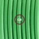 SnakeBis cableado con portalámpara cable textil Verde Lima en tejido Efecto Seda RM18
