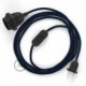 SnakeBis cableado con portalámpara cable textil Azul Marino en tejido Efecto Seda RM20