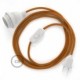 SnakeBis cableado con portalámpara cable textil Whiskey en tejido Efecto Seda RM22