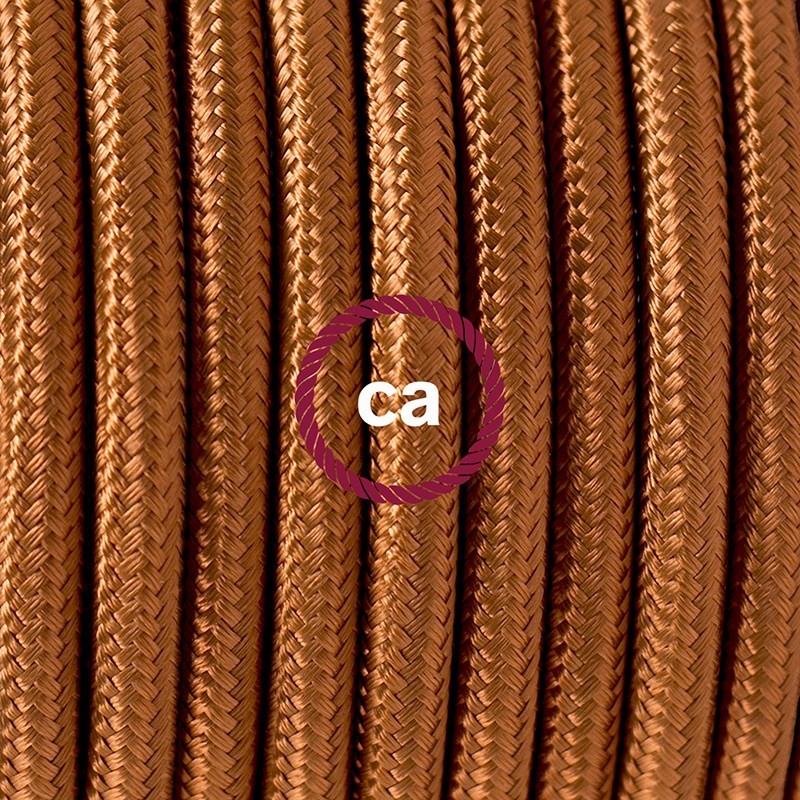SnakeBis cableado con portalámpara cable textil Whiskey en tejido Efecto Seda RM22