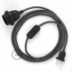 SnakeBis cableado con portalámpara cable textil Gris Oscuro en tejido Efecto Seda RM26