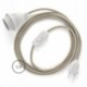SnakeBis cableado con portalámpara cable textil Cipria en tejido Efecto Seda RM27