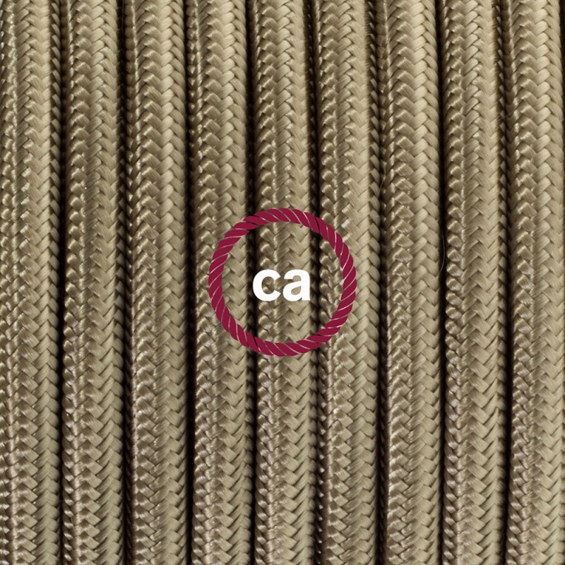 SnakeBis cableado con portalámpara cable textil Cipria en tejido Efecto Seda RM27