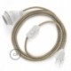 SnakeBis cableado con portalámpara cable textil Neutro en Lino Natural RN01