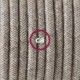 SnakeBis cableado con portalámpara cable textil Neutro en Lino Natural RN01