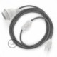 SnakeBis cableado con portalámpara cable textil Gris en Lino Natural RN02