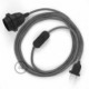 SnakeBis cableado con portalámpara cable textil Gris en Lino Natural RN02