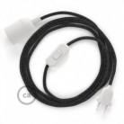 SnakeBis cableado con portalámpara cable textil Antracita en Lino Natural RN03