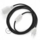 SnakeBis cableado con portalámpara cable textil Antracita en Lino Natural RN03
