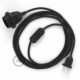 SnakeBis cableado con portalámpara cable textil Antracita en Lino Natural RN03