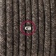 SnakeBis cableado con portalámpara cable textil Marrón en Lino Natural RN04