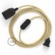 SnakeBis cableado con portalámpara cable textil en Jute RN06