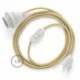 SnakeBis cableado con portalámpara cable textil en Jute RN06