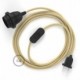SnakeBis cableado con portalámpara cable textil en Jute RN06