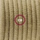 SnakeBis cableado con portalámpara cable textil en Jute RN06