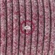 SnakeBis cableado con portalámpara cable textil Rojo Glitter en Lino Natural RS83
