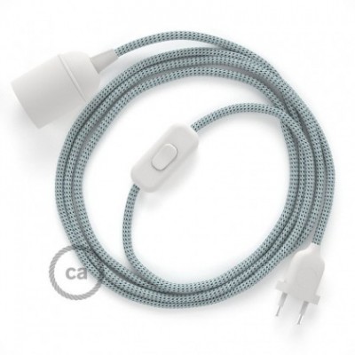 SnakeBis cableado con portalámpara cable textil Stracciatella 3D RT14