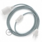 SnakeBis cableado con portalámpara cable textil Stracciatella 3D RT14