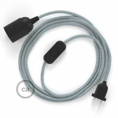 SnakeBis cableado con portalámpara cable textil Stracciatella 3D RT14