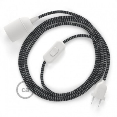SnakeBis cableado con portalámpara cable textil Estrellas 3D RT41