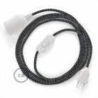SnakeBis cableado con portalámpara cable textil Estrellas 3D RT41