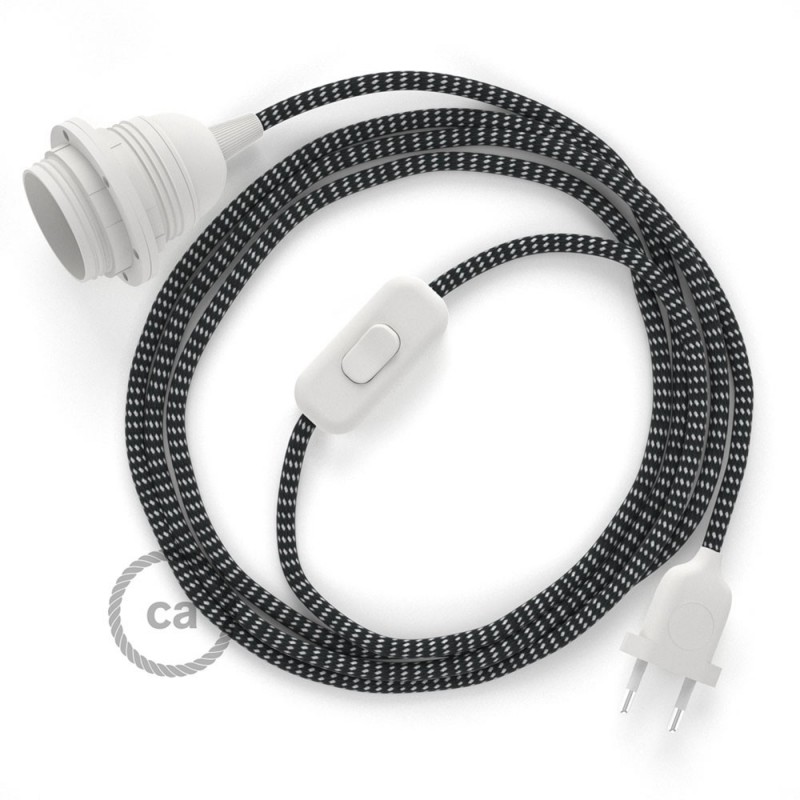 SnakeBis cableado con portalámpara cable textil Estrellas 3D RT41