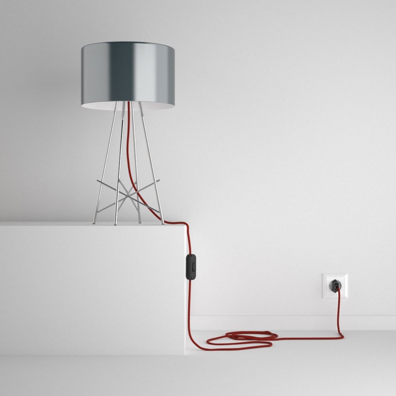 SnakeBis cableado con portalámpara cable textil Red Devil 3D RT94