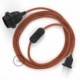 SnakeBis cableado con portalámpara cable textil Indian Summer en Algodón RX07