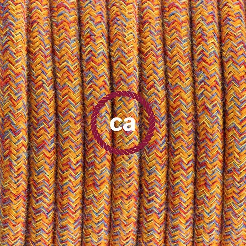 SnakeBis cableado con portalámpara cable textil Indian Summer en Algodón RX07