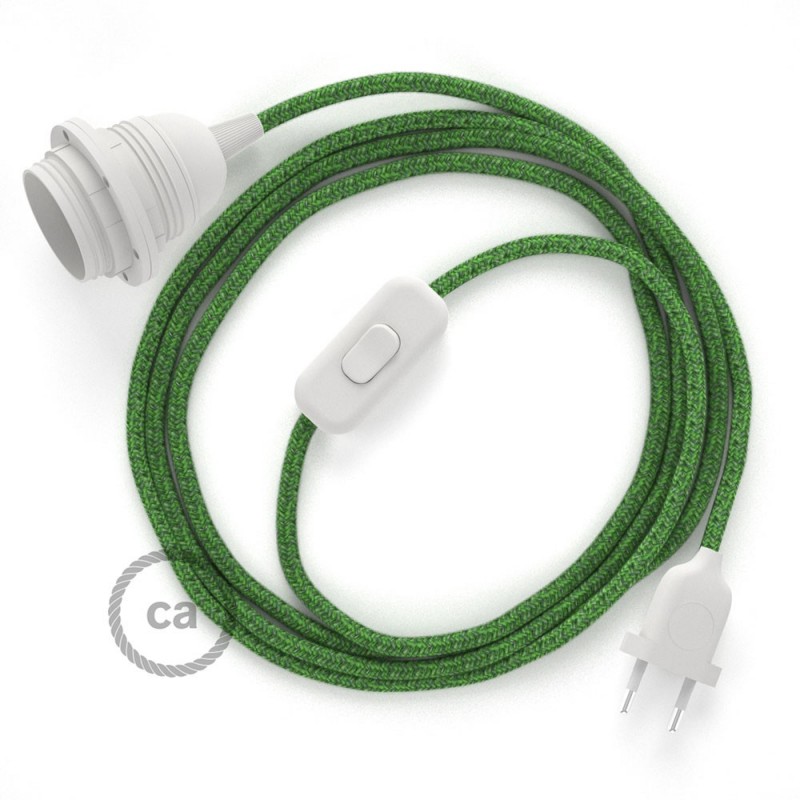 SnakeBis cableado con portalámpara cable textil Bronte en Algodón RX08