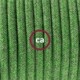 SnakeBis cableado con portalámpara cable textil Bronte en Algodón RX08