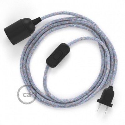 SnakeBis cableado con portalámpara cable textil Lollipop en Algodón RX09