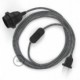 SnakeBis cableado con portalámpara cable textil ZigZag Negro RZ04